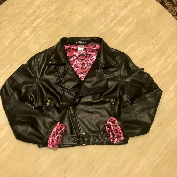 New Avril Lavignes Abbey Dawn Leather Biker Jacket - Picture 2 of 12